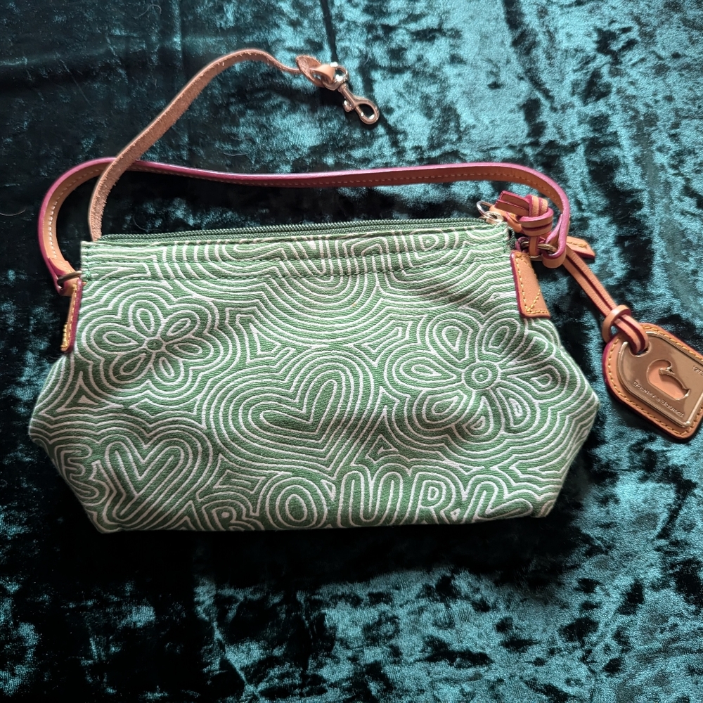 Dooney & Bourke Swirl Doodle Small Green Bag.